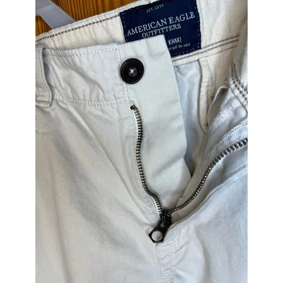 American Eagle Khaki Pants Men’s 32 x 30 100% Cotton Khaki Bottoms OC3A - Picture 6 of 10